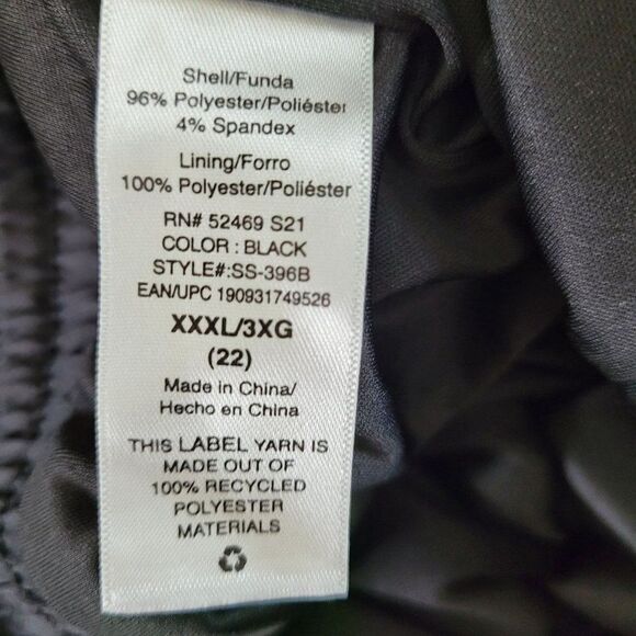 Scoop Women’s Sequin Joggers 3X Black Silver Pull-on Relaxed Drawstring Pockets - Picture 13 of 13